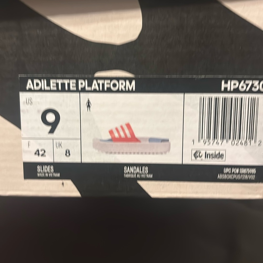 New adilette platform adidas slides